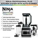  Ninja - Licuadora BN801 Profesional Plus con Auto-IQ y jarra  trituradora total con capacidad máxima de líquido 