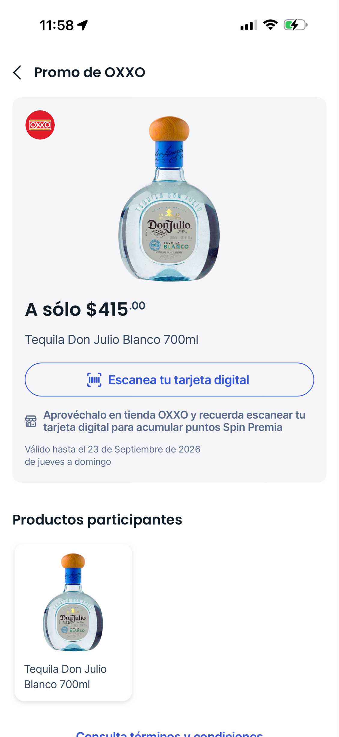 Spin by OXXO: Tequila Don Julio