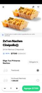 Rappi: 2x1 en nachos en Cinépolis en rappi | ciudades seleccionadas