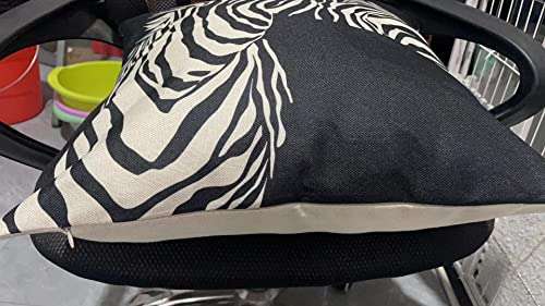 Amazon: Funda de almohada de 2 piezas con estampado de cebra negra africana