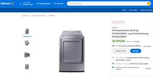Walmart: Secadora Samsung 24 kg