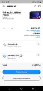 SAMSUNG Store: Galaxy tab s9 ultra 512GB regalo buds2 pro y cargador 65W (CUENTAS NUEVAS a $13,851.30) | Leer descripción