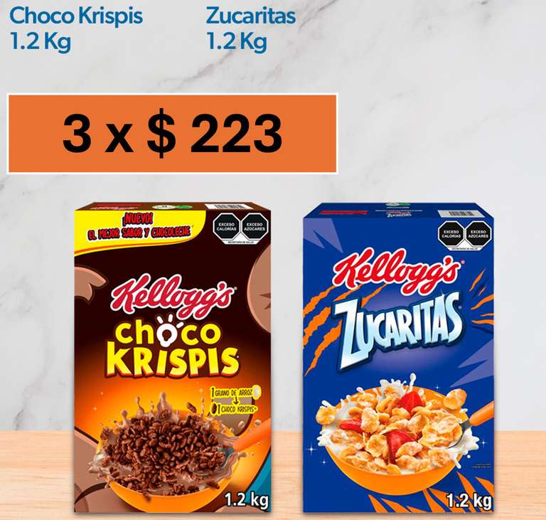 City Club: Cereal Zucaritas y Choco Krispis 1.2 kg 3x2