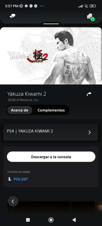 PlayStation Store: Yakuza Kiwami 2