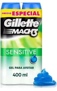 Amazon: 2 Pack GEL para Afeitar Gillette Mach 3 Sensitive 200ml C/U(el mejor precio segun Keppa) Envio Gratis con PRIME