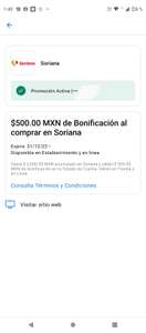 $500 de bonificación al comprar $2000 en Soriana con la tarjeta American express