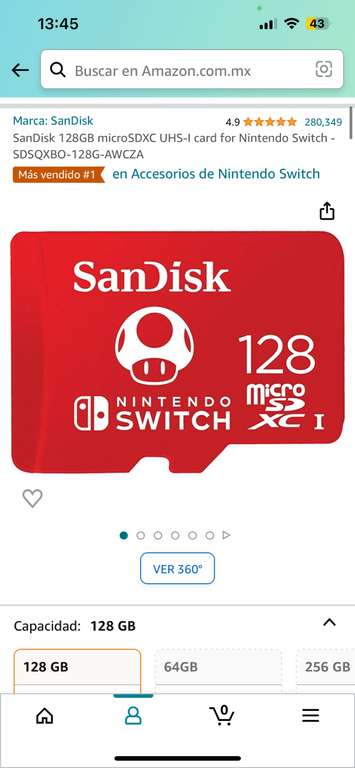Amazon: Micro Sd sandisk 128 gb 3 x 584.52