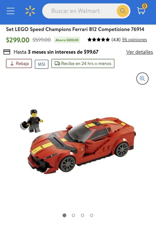 Walmart: Set LEGO Speed Champions Ferrari 812 Competizione 76914