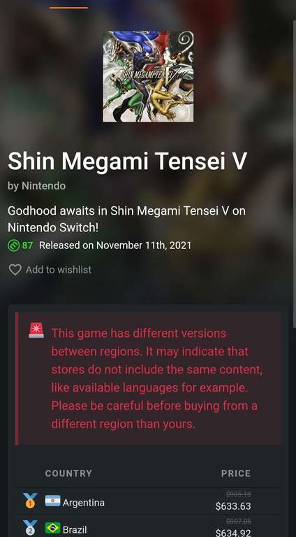 Shin Megami Tensei V (Nintendo eshop Brasil)