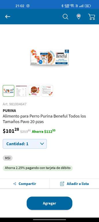 Sam's Club Online y Tienda: Sobres Purina Beneful 20/100g sabor Pavo