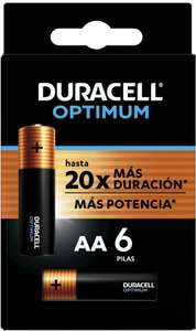 Amazon: 6 Baterías AA Duracell Optimum