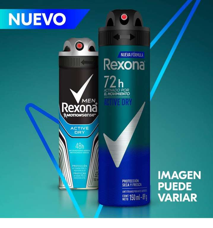 Amazon: Rexona Active Dry Desodorante Antitranspirante para Hombre en Aerosol Protección Contra el Sudor y Mal Olor 90 g