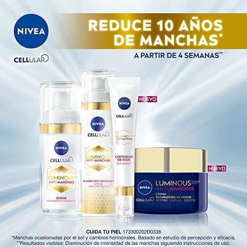 Amazon: NIVEA Cellular Luminous630 Anti-Manchas Crema Reparadora de Noche para Mujer (50 ml), (Precio Planea y Ahorra)