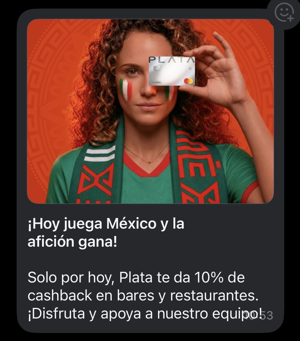 Plata Card: 10% de cashback en bares y restaurantes hoy 11 de Junio