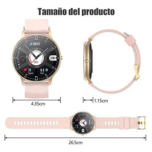 Amazon: Smartwatch, Reloj Inteligente para Mujeres y Hombres, Pantalla táctil de Pantalla Completa de 1.28 Pulgadas