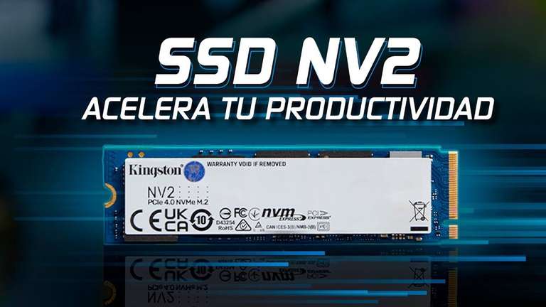 CyberPuerta: SSD Kingston NV2 NVMe, 1TB, PCI Express 4.0, M.2