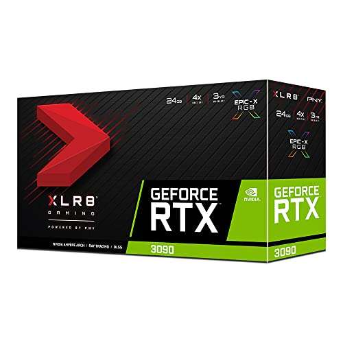 Amazon: PNY GeForce RTX 3090 24GB XLR8 Gaming Revel Epic-X RGB Tarjeta gráfica Triple Ventilador