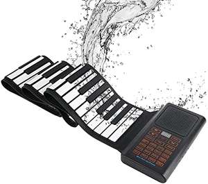 Amazon: HOMEACTOR Piano Enrollable Flexible Portátil Teclado Eléctrico de 88 Teclas Piano Roll Up con 128 Ritmos /Bluetooth/Altavoces
