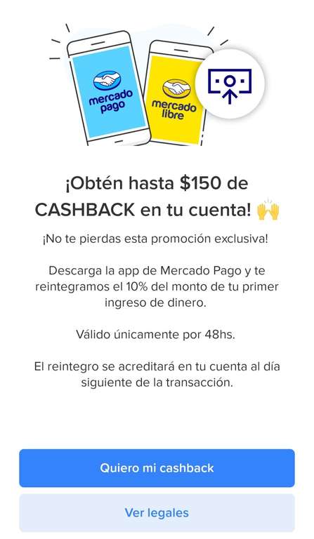 10% de Cashback en tu Primer Depósito en Mercado Pago (Hasta $150)