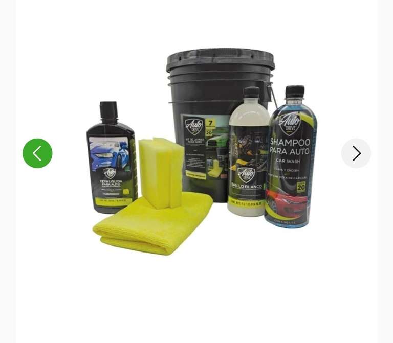Bodega Aurrera: Kit de lavado Auto Drive Contiene 7 productos