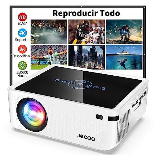  Proyector JECOO Proyector Portátil 4k Nativa 1080P Full HD