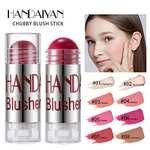Amazon: Blush Stick Para Mejillas Matte Rubor En Barra Con Resaltador Stick Brightener Bronzer Pen Maquillaje Brillo Crema