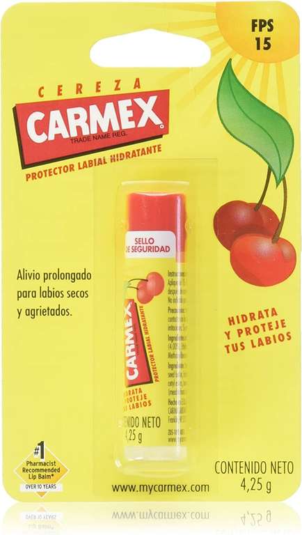 Amazon Carmex Bálsamo Labial, Stick 4.25 g, Cereza