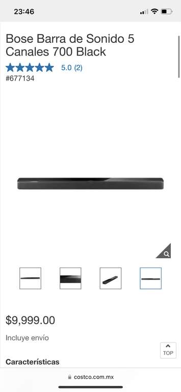 Costco: Bose Smart Soundbar 700 precio regular $20,499 a $9,999