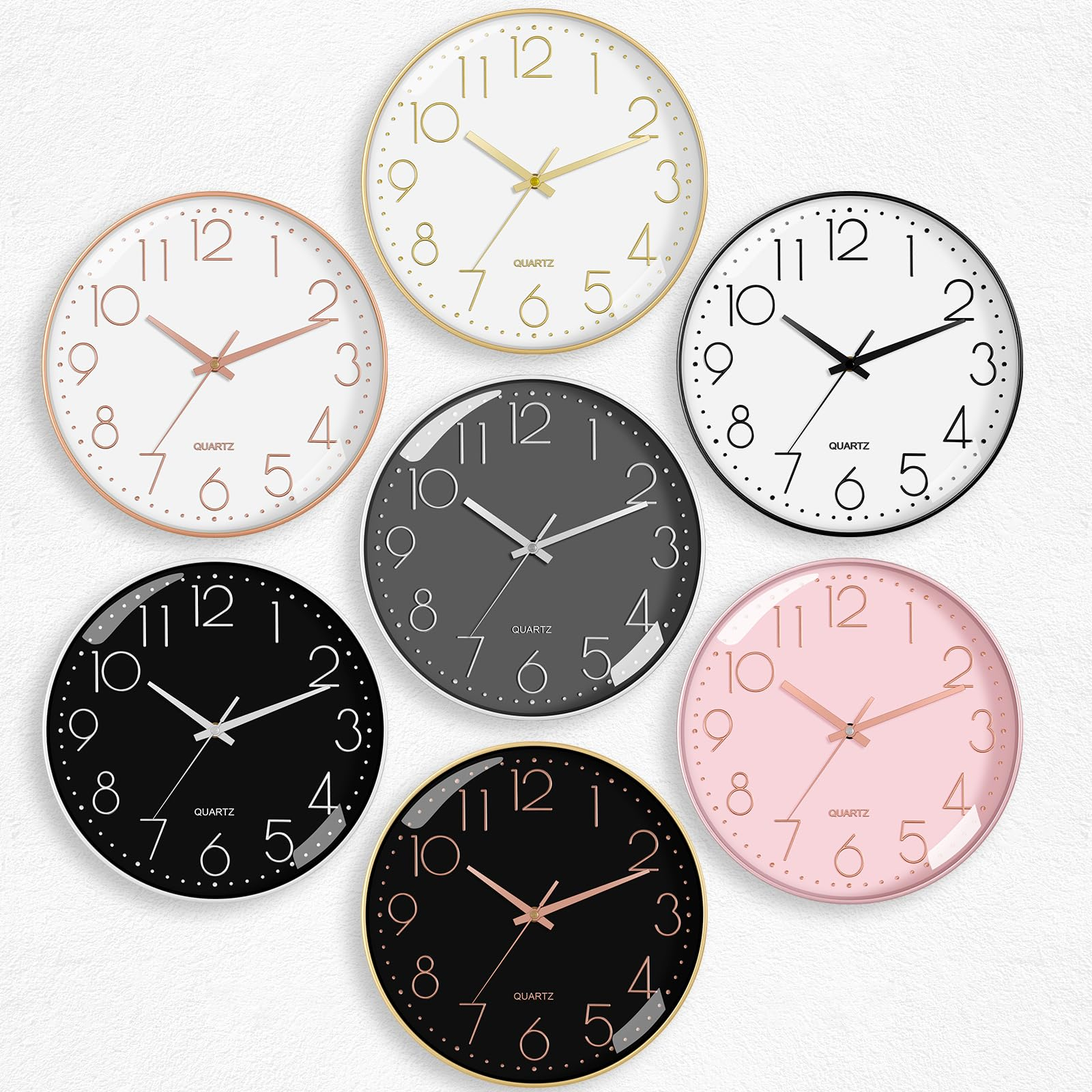 AMAZON: Reloj de Pared de Cuarzo Silencioso - Grande de 12 Pulgadas, para Sala de Estar, Cocina, Oficina, Comedor (Disponible varios colores