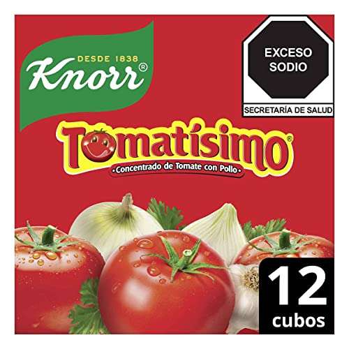 Amazon Knorr Tomatísimo Concentrado de Tomate de 12 cubos de 11 gr c/u- $11.70 planea y ahorra- envío gratis prime