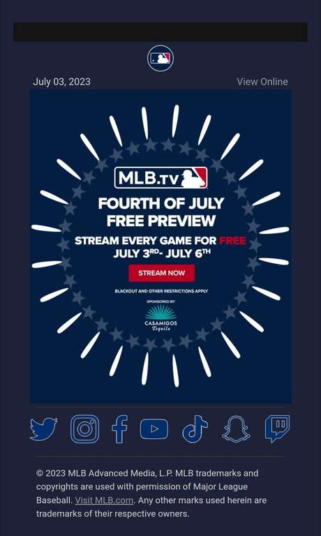 Google Play: Todos los partidos por MLB.TV gratis del 3 al 6 de julio