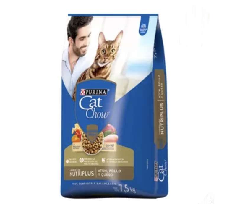 Costco: Cat Chow Purina Alimento para Gato Atún Pollo y Queso 7.5kg