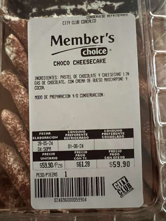 City Club: Choco Cheesecake