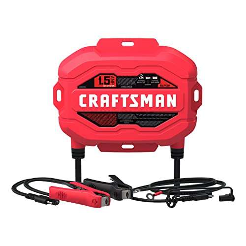 Amazon: CRAFTSMAN - Cargador de batería automotriz - 1.5A 6V/12V