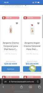 Farmacias San Pablo: Crema Jergens 70% de descuento para que no tengan los codos rasposos