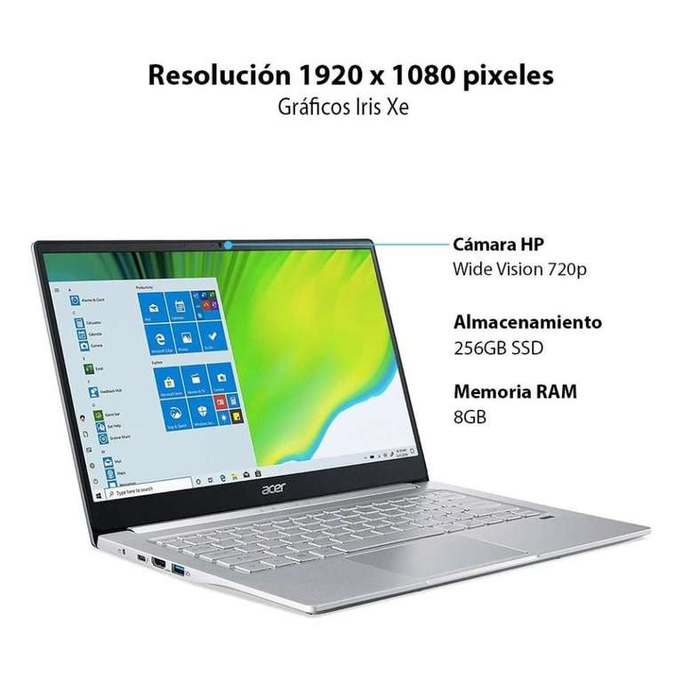 Walmart: Laptop Acer Acer Swift 3 Intel Core i7 Gen 11th 8GB RAM 256GB SSD