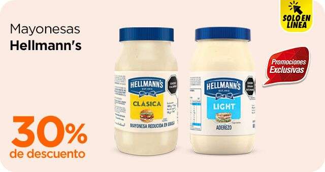 Chedraui: 30% de descuento en todas las mayonesas Hellmann's