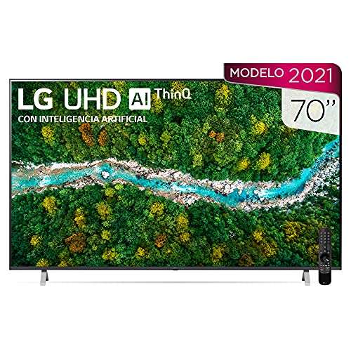 Amazon: Pantalla LG 70" 4K Smart TV LED 70UP7750PSB AI ThinQ 2021 (BBVA) $13590, (HSBC, Banorte) $11200.