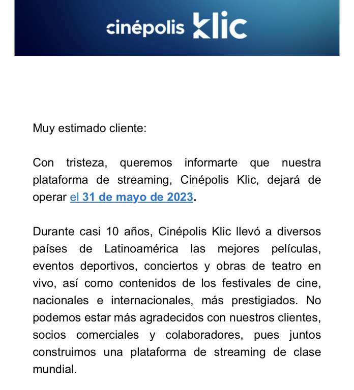 Renta gratis en Cinépolis Klic (usuarios seleccionados)