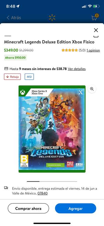 Walmart: Minecraft Legends Deluxe Edition XBOX