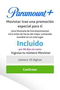 Movistar: Paramount plus 3 meses sin costo para clientes Movistar