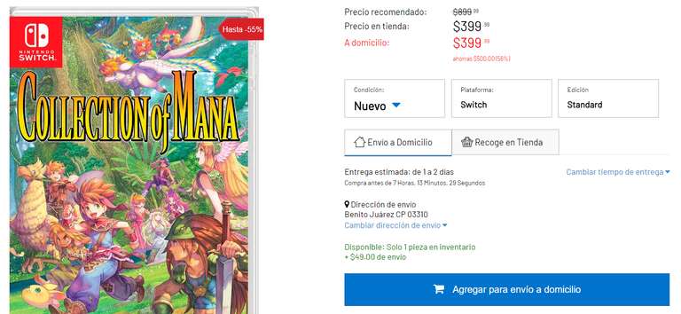 Collection of Mana - Nintendo Switch - MXN$399 - Game Planet
