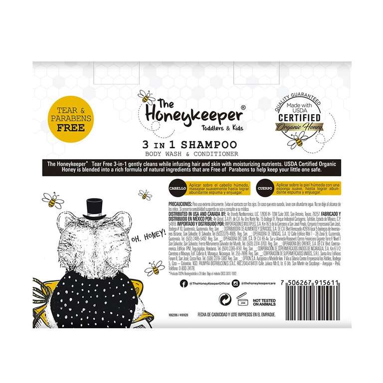 AMAZON: THE HONEY KEEPER - The Honeykeepeer - Champú Kids 3 y 1 (3 de 700 ml)