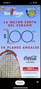 Six flags a 100 pesitos mensuales en planes anuales