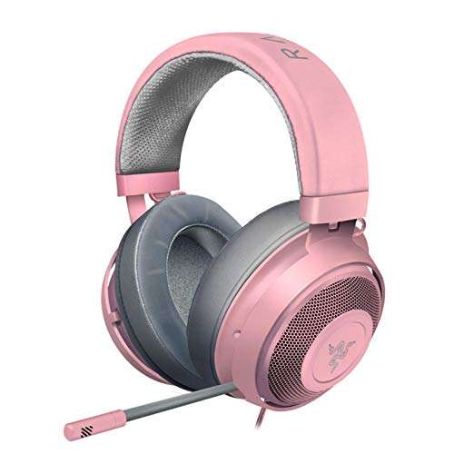 Amazon: Headset Razer Kraken Gaming Quartz Pink (sin orejitas) para verse kawai OwO