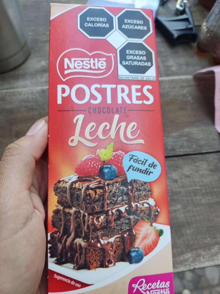 Walmart: Chocolate para derretir postres chocolate leche Nestlé
