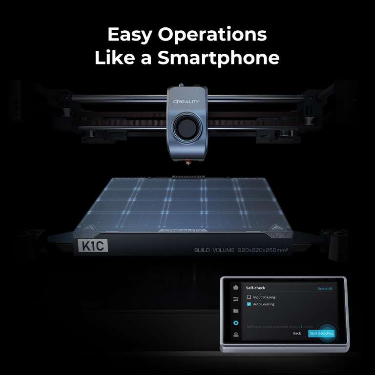 Amazon: Creality K1C Impresora 3D 600 mm/s, Extrusora de Metal de Alta Velocidad con Cámara AI para Impresión a 300 °C,