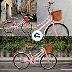 Amazon: Bicicleta Urbana, Rodada 26, Marco y Estructura de Acero con Canasta para Bicicleta, Diseño Clásico Vintage