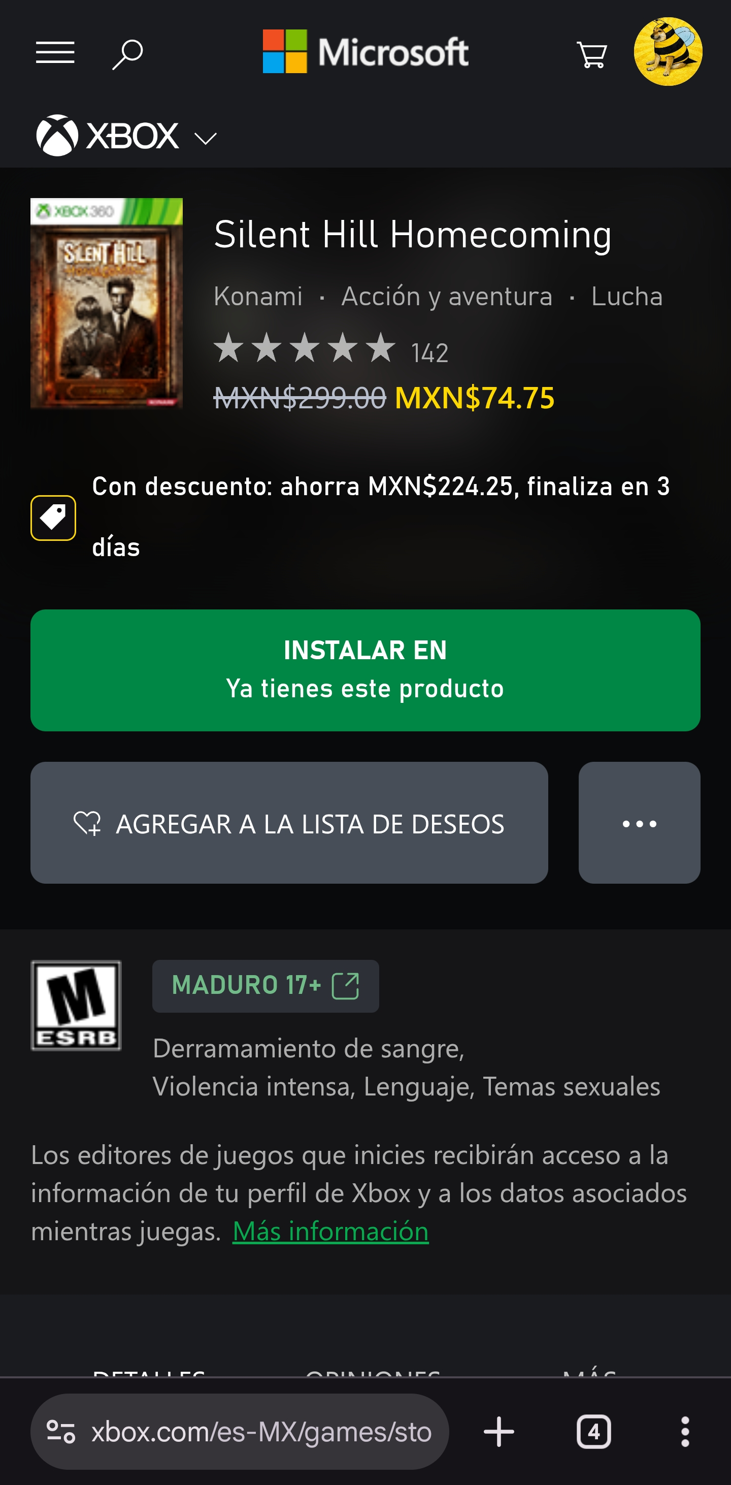 Xbox: Silent hill Homecoming