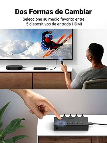 Amazon: UGREEN HDMI Switch 5 en 1 Salida HDMI 2.0 Switcher